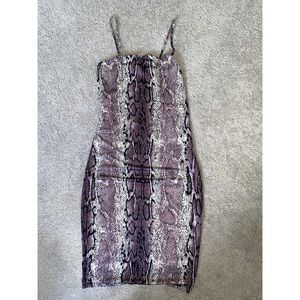 Purple leopard print dress